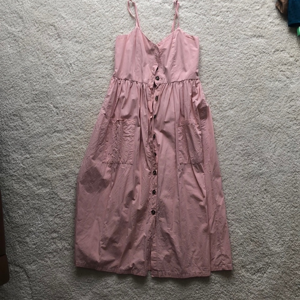 Blush button up, adjustable straps